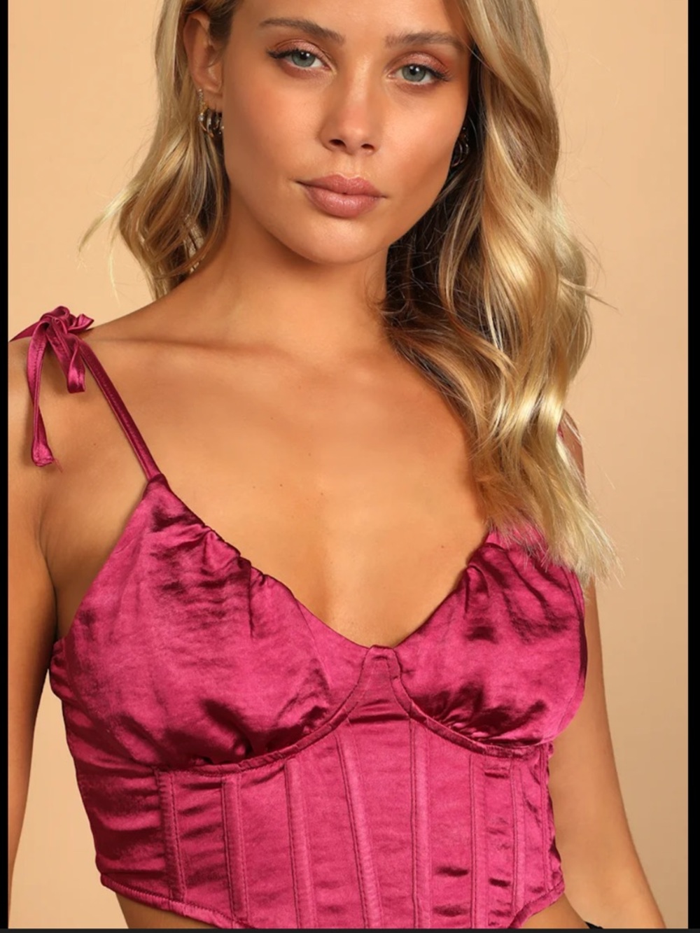Lulu’s Magenta Corset Two Piece Dress